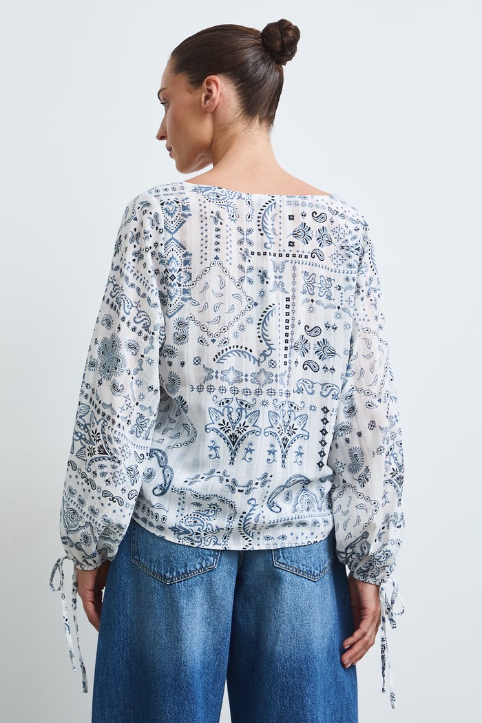Odzież Bluzka damska paisley RW26-BDD307 beżowy