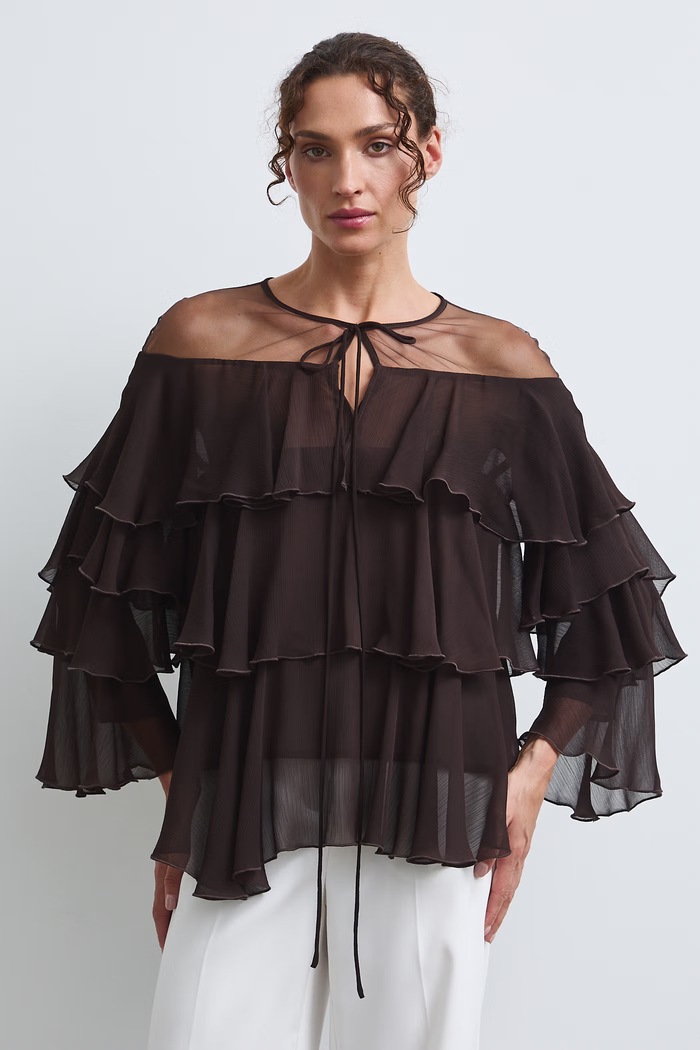 Bluzka damska Medicine RW26-BDD390 brązowy