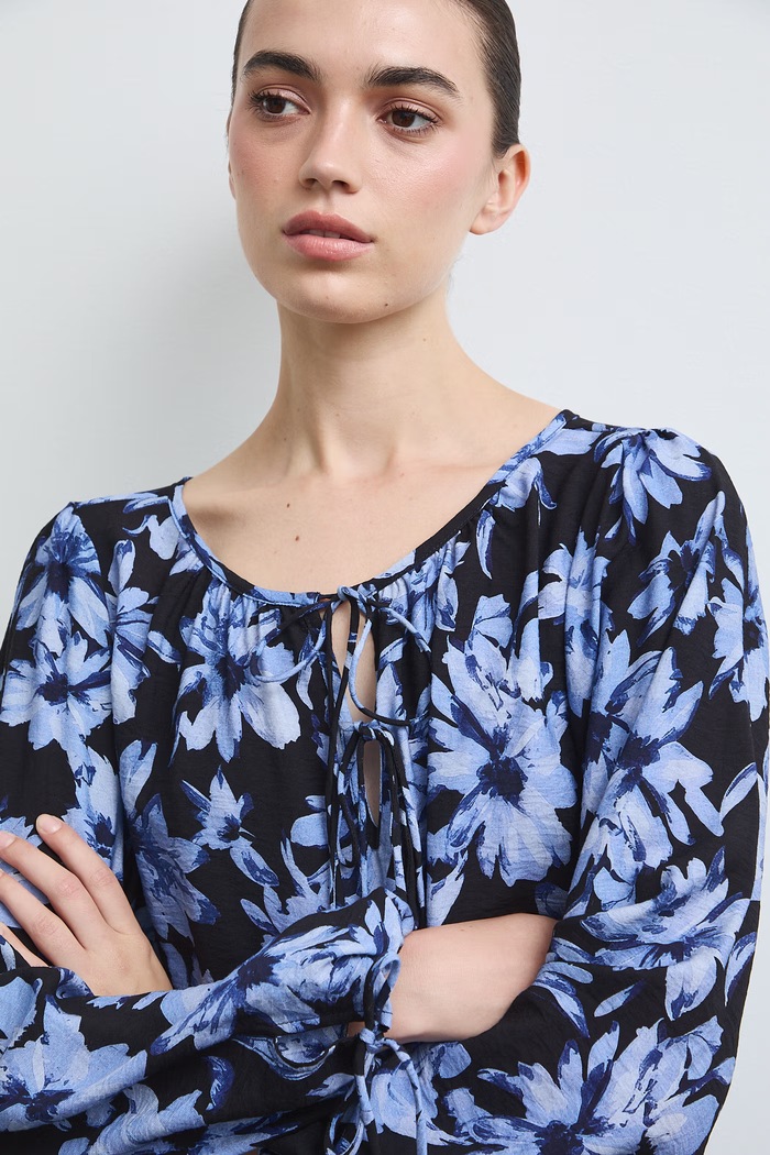 Bluzka damska z wiskozą Medicine RW26-BDD395 niebieski