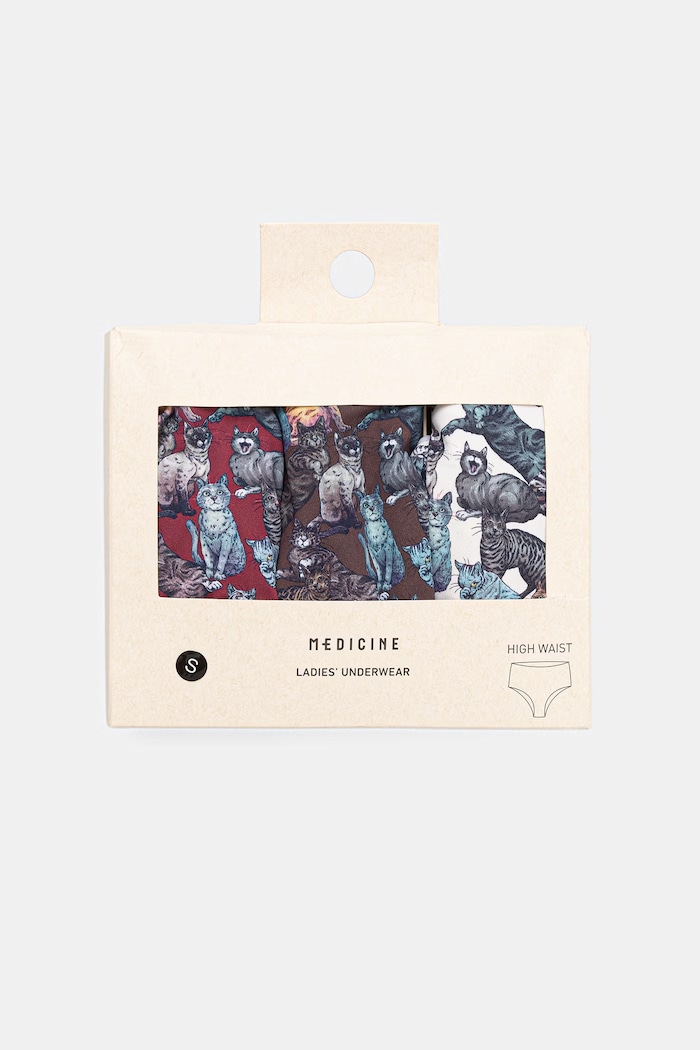 Figi damskie z motywem zwierzęcym 3-pack RW26-BID305