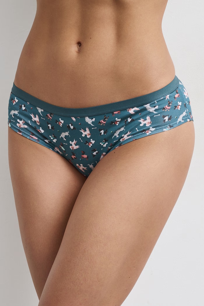 Figi damskie bawełniane z elastanem z motywem zwierzęcym 2-pack RW26-BID308
