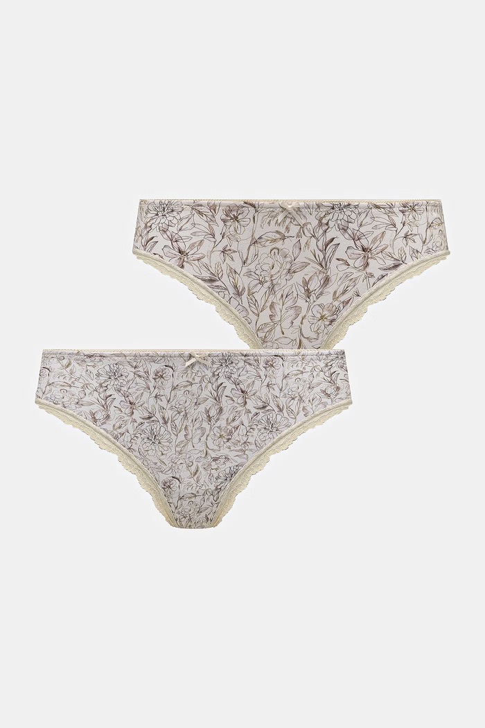 Medicine Figi damskie bawełniane z elastanem 2-pack beżowy RW26-BID600