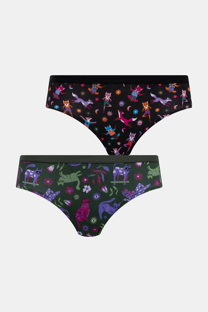 Medicine Figi damskie bawełniane z elastanem 2-pack RW26-BID807 multicolor RW26