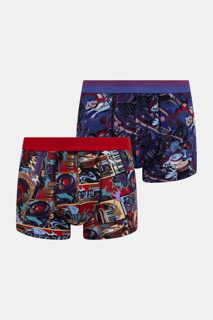 Medicine bokserki dopasowane męskie bawełniane z elastanem 2-pack multicolor RW26-BIM101