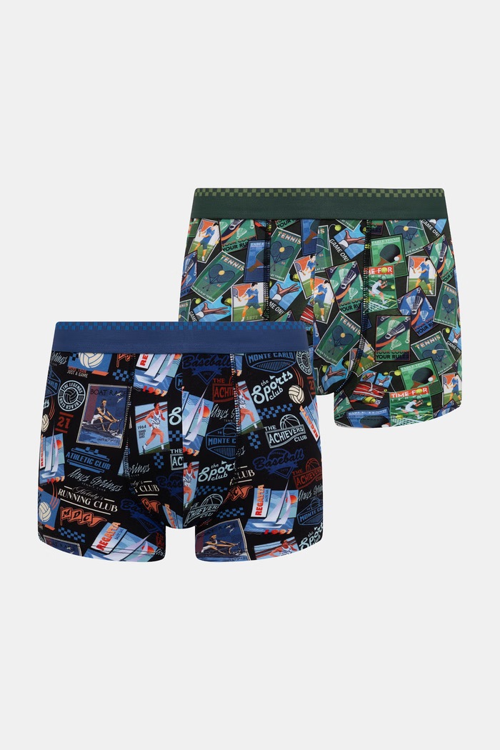 Medicine bokserki dopasowane męskie bawełniane z elastanem 2-pack multicolor RW26-BIM105