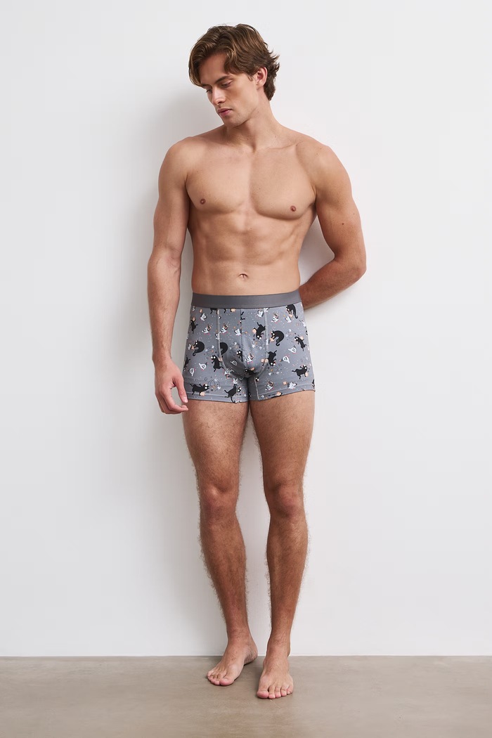 Medicine Boxer aderenti da uomo in cotone con elastan pacco da 2 multicolore RW26-BIM801