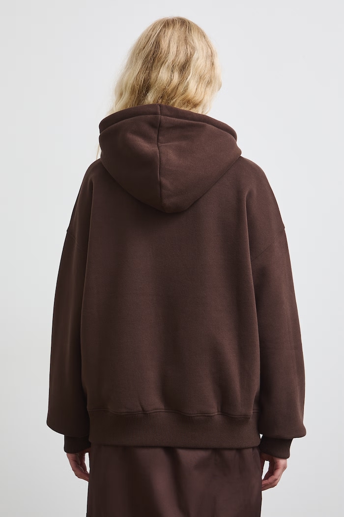 Odzież Bluza z kapturem damska z motywem zwierzęcym RW26-BLD011 brązowy