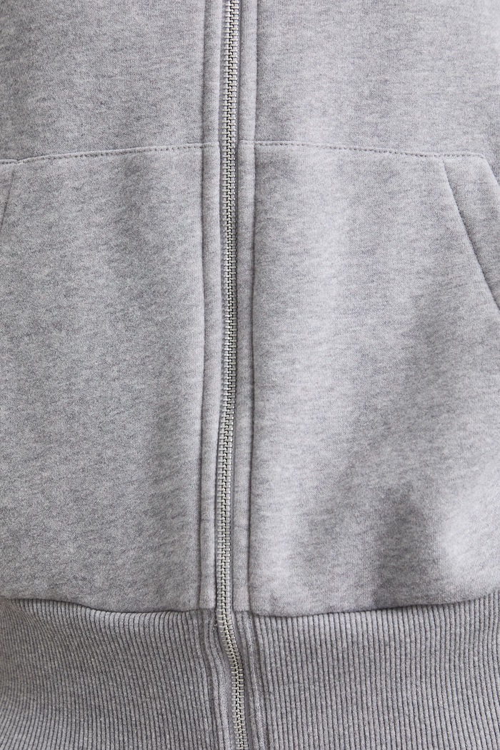Bluza rozpinana z kapturem damska z bawełną melanżowa RW26-BLD031 szary
