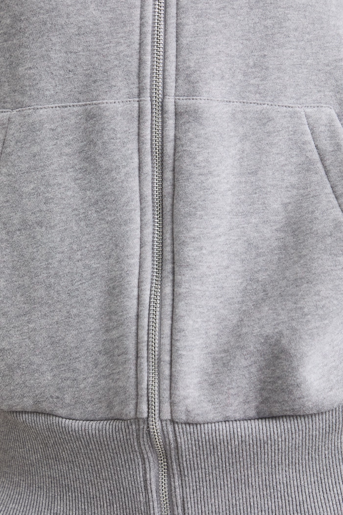 Bluza rozpinana z kapturem damska z bawełną melanżowa RW26-BLD031 szary