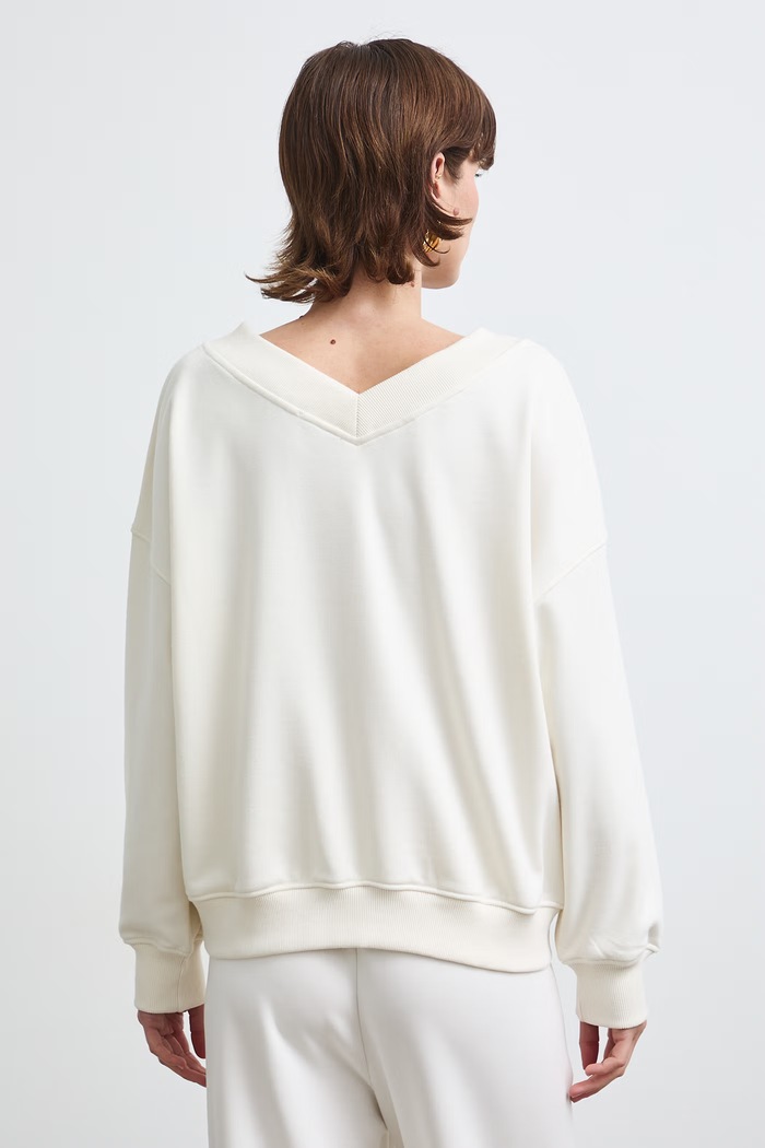 Odzież Bluza damska z bawełną gładka RW26-BLD032 beżowy