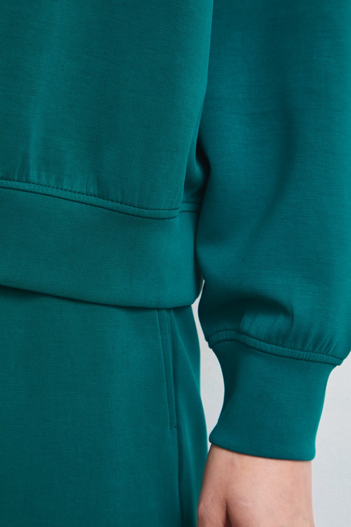 Bluza damska z modalem gładka RW26-BLD400 turkusowy