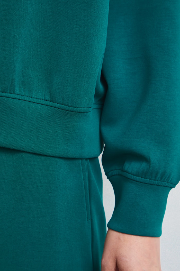 Bluza damska z modalem gładka RW26-BLD400 turkusowy