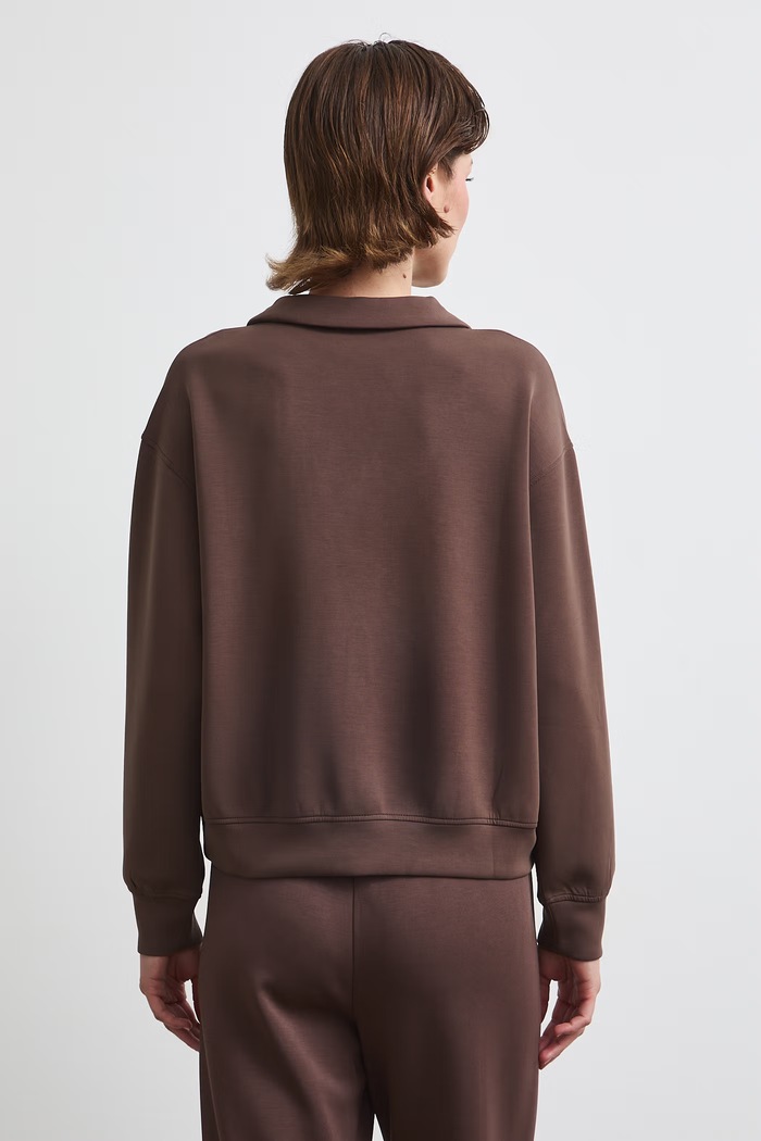 Odzież Bluza damska z modalem gładka RW26-BLD400 brązowy