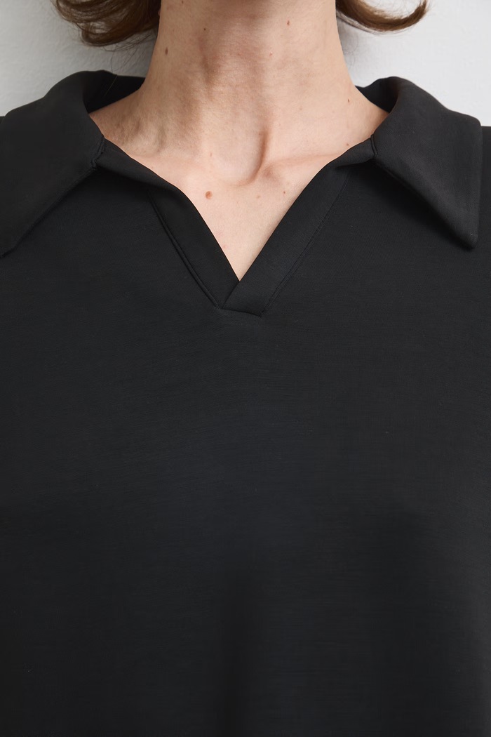 Bluza damska z modalem gładka RW26-BLD400 czarny