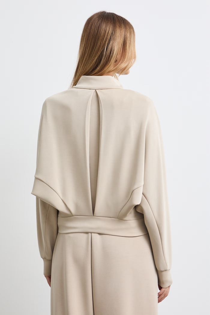 Odzież Bluza rozpinana damska z modalem gładka RW26-BLD401 beżowy