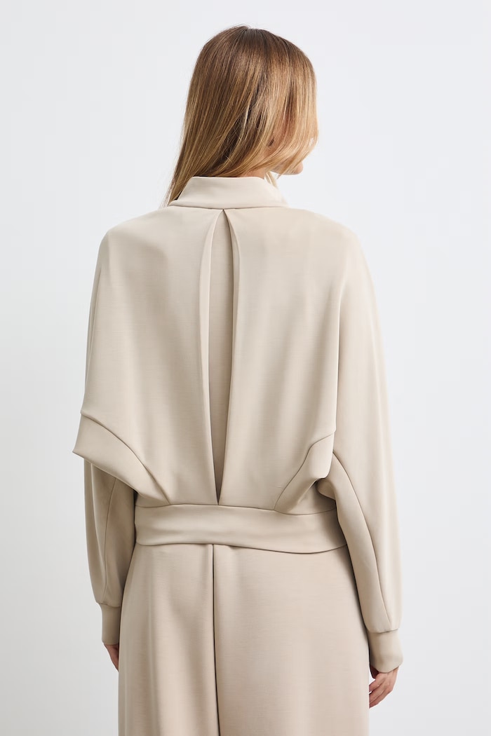 Odzież Bluza rozpinana damska z modalem gładka RW26-BLD401 beżowy