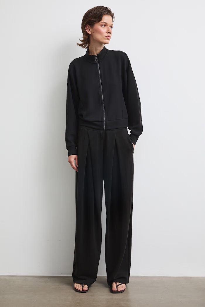 Bluza rozpinana damska z modalem gładka RW26-BLD401 czarny RW26