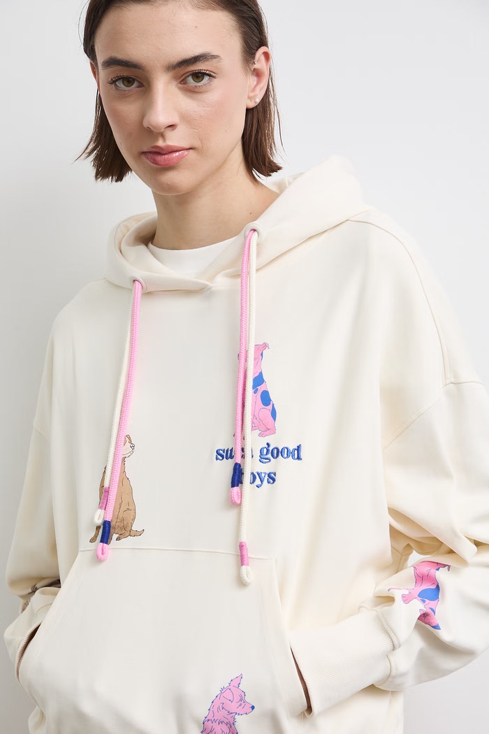 Bluza damska bawełniana z elastanem z kolekcji Adela Madej x Medicine beżowy RW26-BLD403