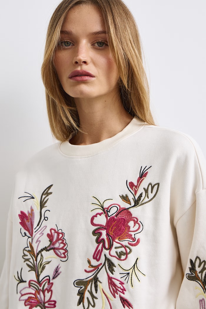 Bluza damska z bawełną Medicine beżowy RW26-BLD501