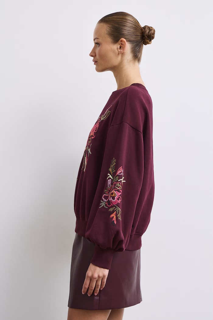 Bluza damska z bawełną Medicine RW26-BLD501 bordowy