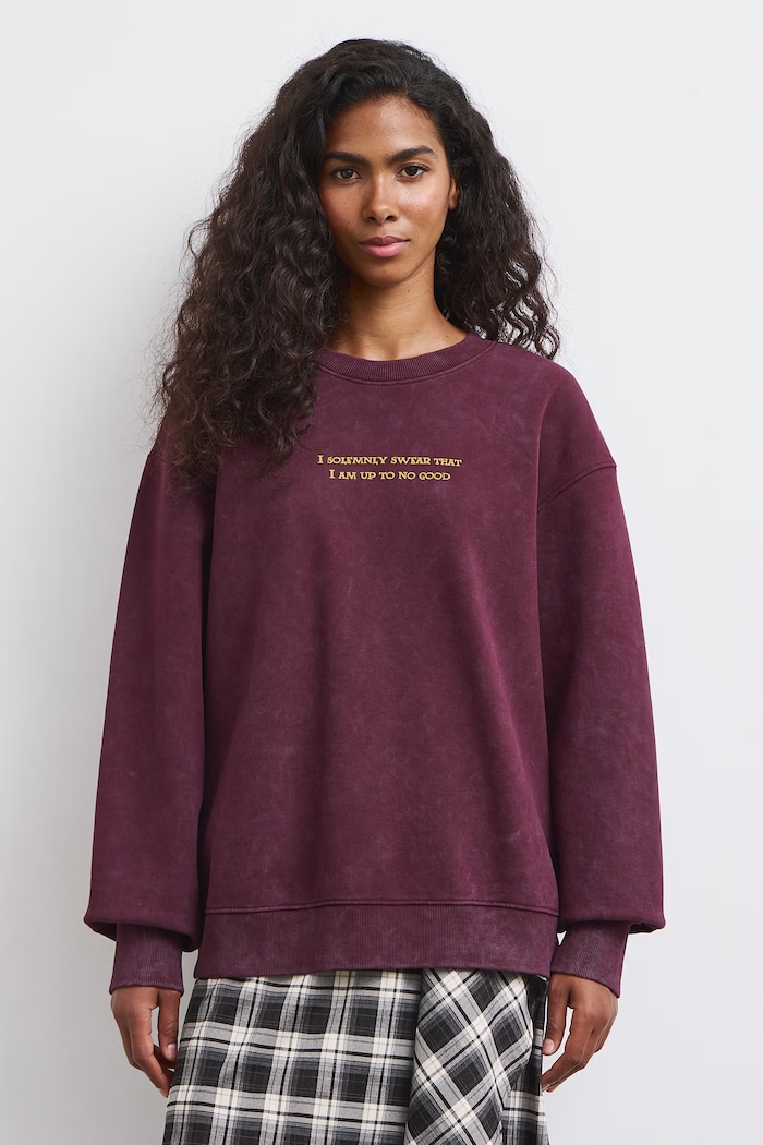 Medicine Bluza damska bawełniana RW26-BLD670 bordowy RW26