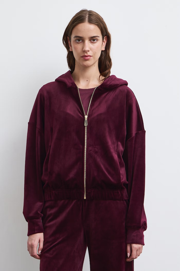 Medicine Bluza rozpinana z kapturem damska bordowy RW26-BLD802