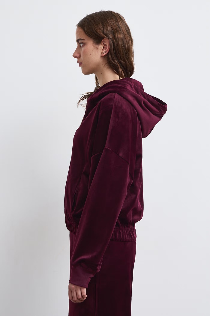 Medicine Bluza rozpinana z kapturem damska RW26-BLD802 bordowy RW26