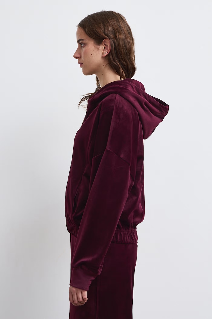Medicine Bluza rozpinana z kapturem damska RW26-BLD802 bordowy RW26