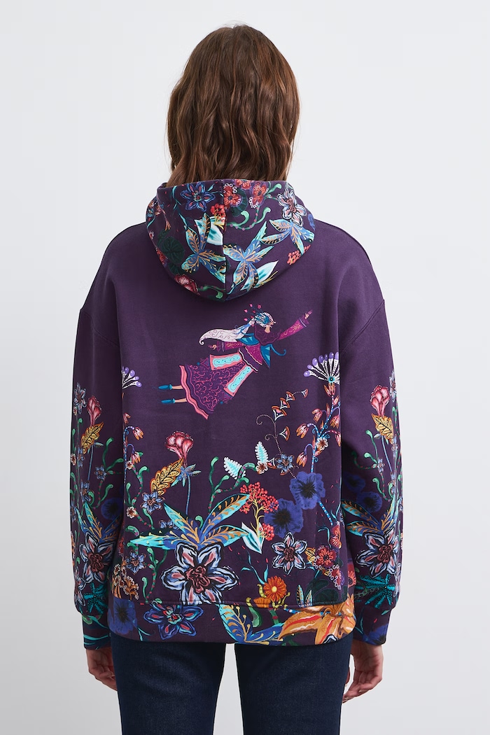 Bluza z kapturem damska bawełniana Medicine RW26-BLD850 fioletowy