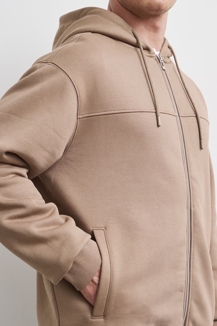 Bluza rozpinana z kapturem męska z bawełną Medicine RW26-BLM071 beżowy