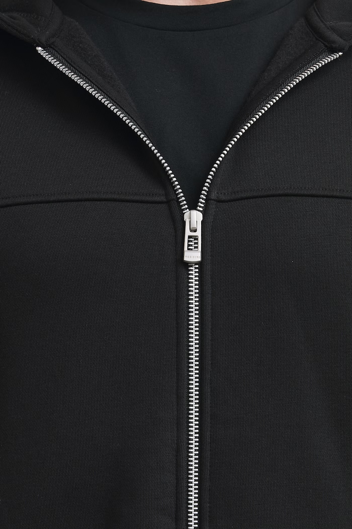 Bluza rozpinana z kapturem męska z bawełną Medicine RW26-BLM071 czarny