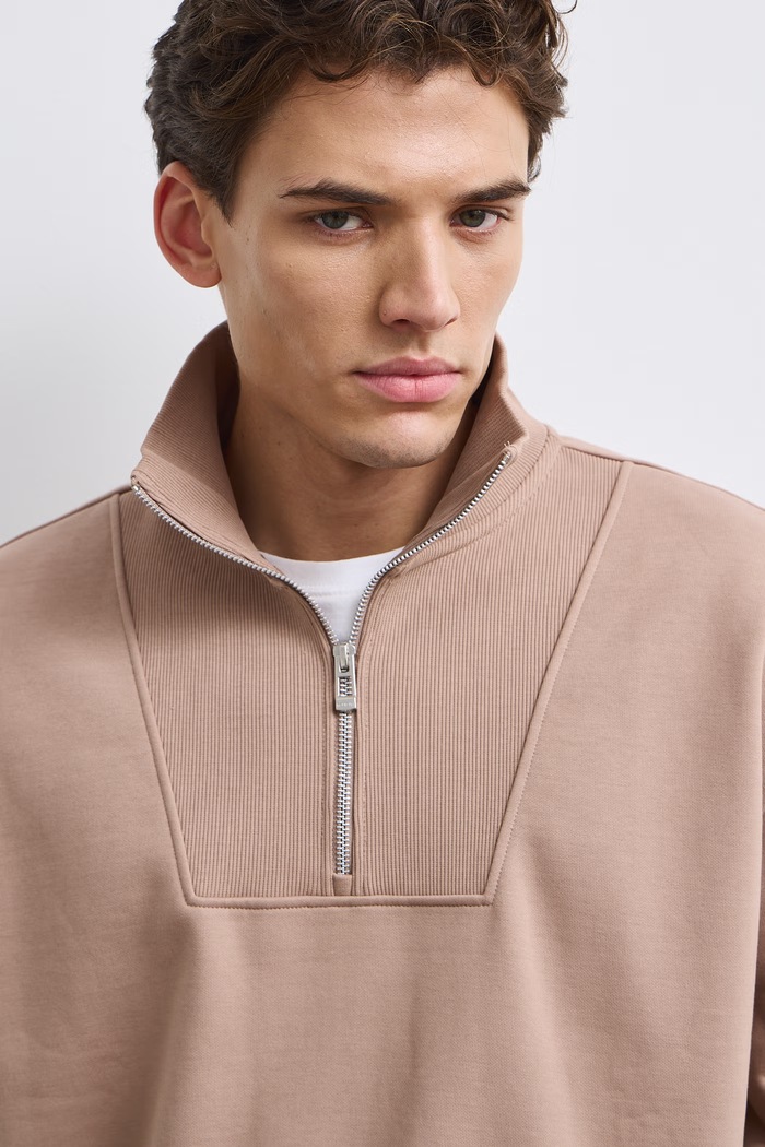 Bluza męska z bawełną Medicine RW26-BLM500 beżowy