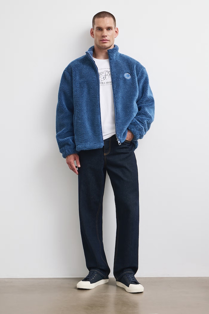 Bluza rozpinana męska polarowa Medicine niebieski RW26-BLM501