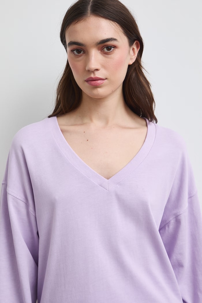 Medicine longsleeve damski bawełniany fioletowy RW26-BUD010