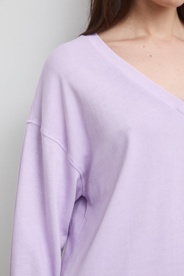 Medicine longsleeve damski bawełniany RW26-BUD010 fioletowy