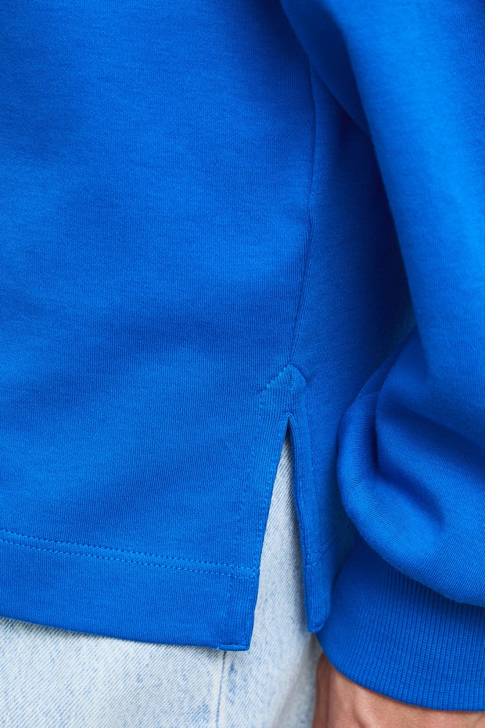 Longsleeve damski bawełniany gładki RW26-BUD013 niebieski