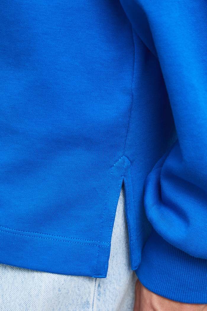 Longsleeve damski bawełniany gładki RW26-BUD013 niebieski