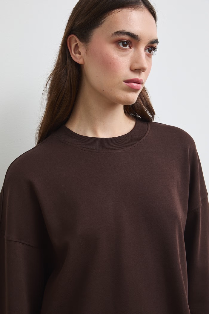 Medicine longsleeve damski bawełniany brązowy RW26-BUD013