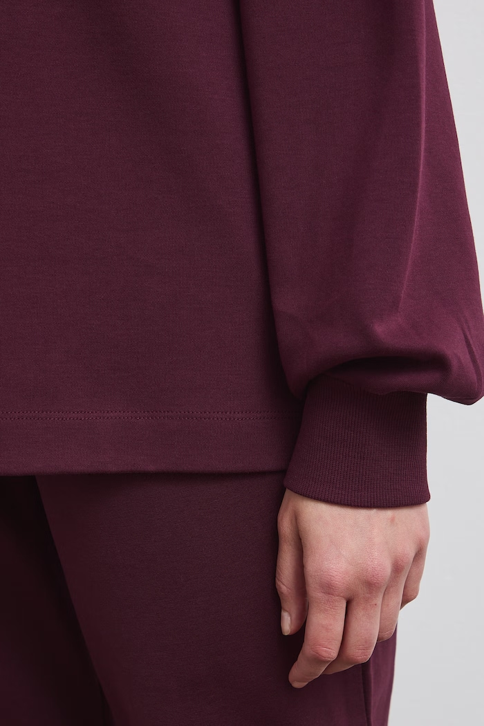 Longsleeve damski bawełniany gładki RW26-BUD013 bordowy