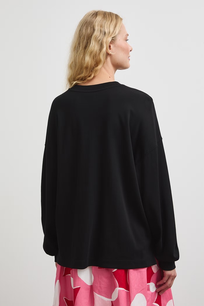 Odzież Longsleeve damski bawełniany gładki RW26-BUD013 czarny