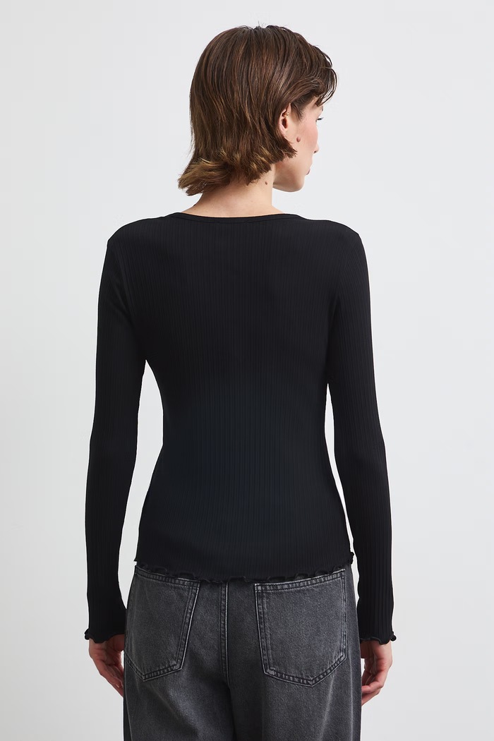Odzież Medicine longsleeve damski bawełniany z elastanem RW26-BUD031 czarny