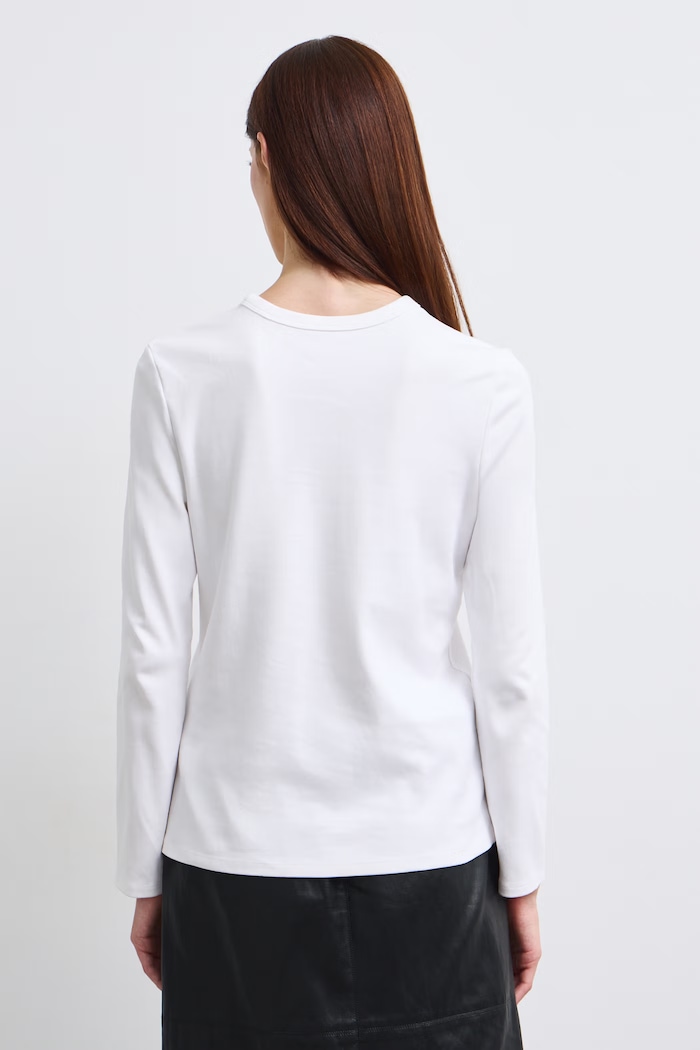 Odzież Longsleeve damski bawełniany z elastanem interlock RW26-BUD052 biały