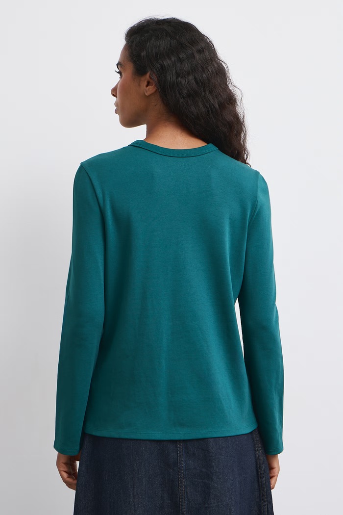 Odzież Longsleeve damski bawełniany z elastanem interlock RW26-BUD052 turkusowy