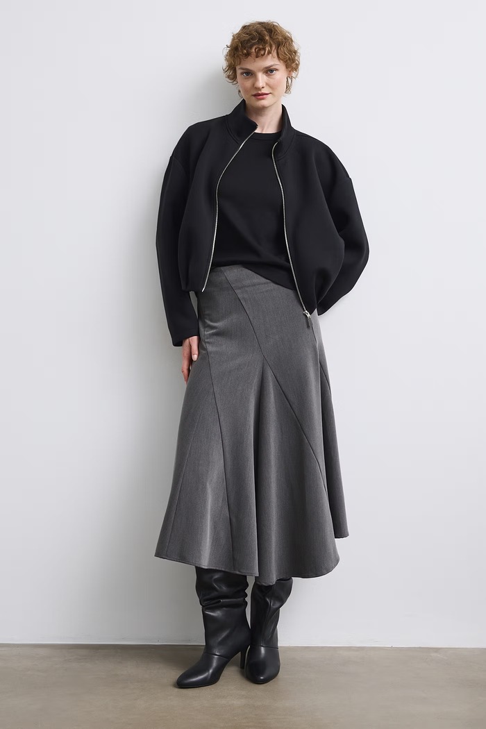 Longsleeve damski bawełniany z elastanem interlock RW26-BUD052 czarny RW26