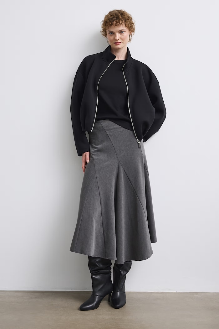Longsleeve damski bawełniany z elastanem interlock RW26-BUD052 czarny RW26