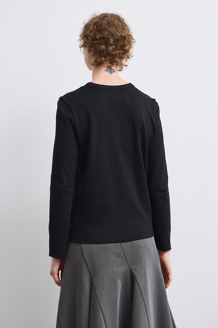 Odzież Longsleeve damski bawełniany z elastanem interlock RW26-BUD052 czarny