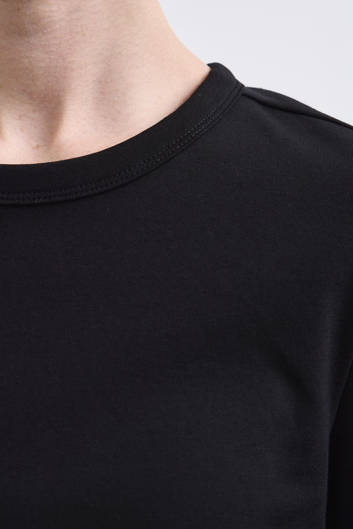 Longsleeve damski bawełniany z elastanem interlock czarny RW26-BUD052