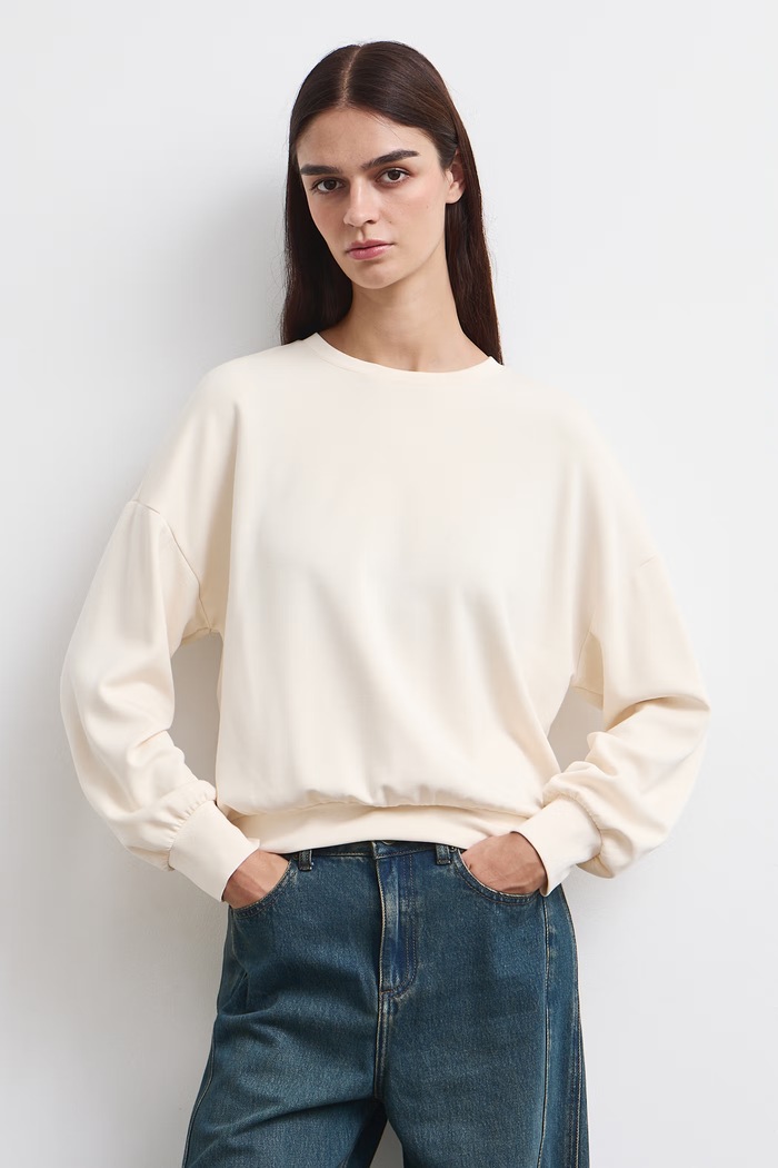 Medicine Longsleeve damski z wiskozą RW26-BUD501 beżowy RW26