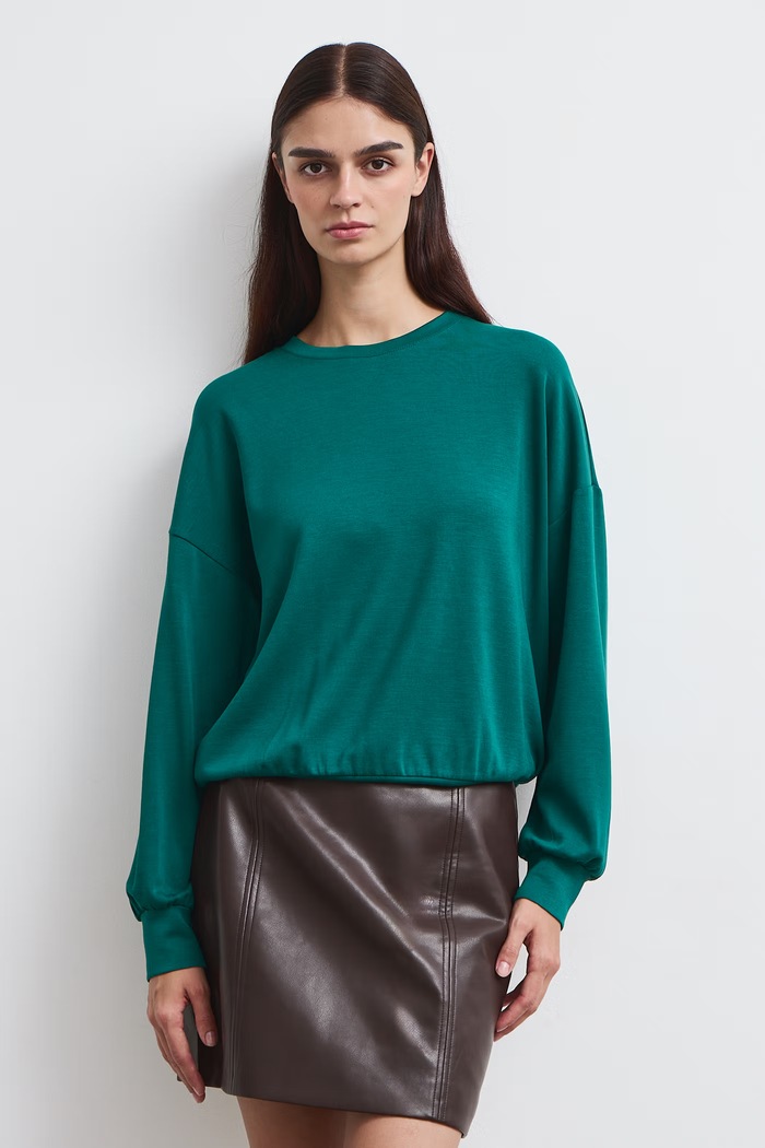 Medicine Longsleeve damski z wiskozą RW26-BUD501 turkusowy RW26