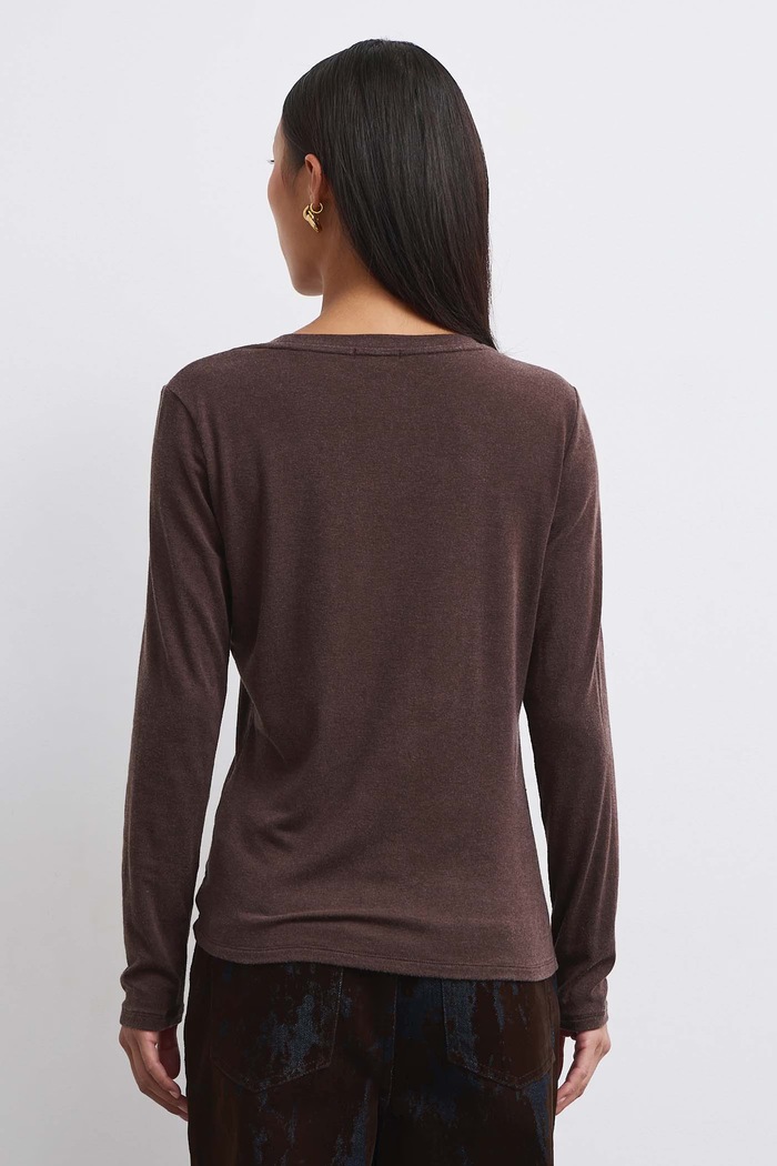 Odzież Medicine Longsleeve damski z dodatkiem wełny RW26-BUD801 brązowy